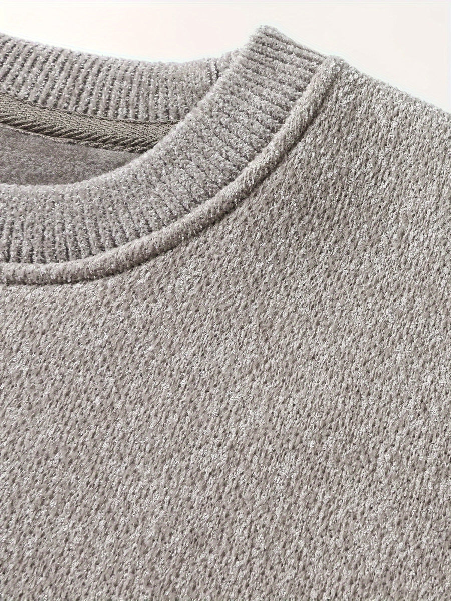 Unisex sweatshirt med rundhals och mjuk insida