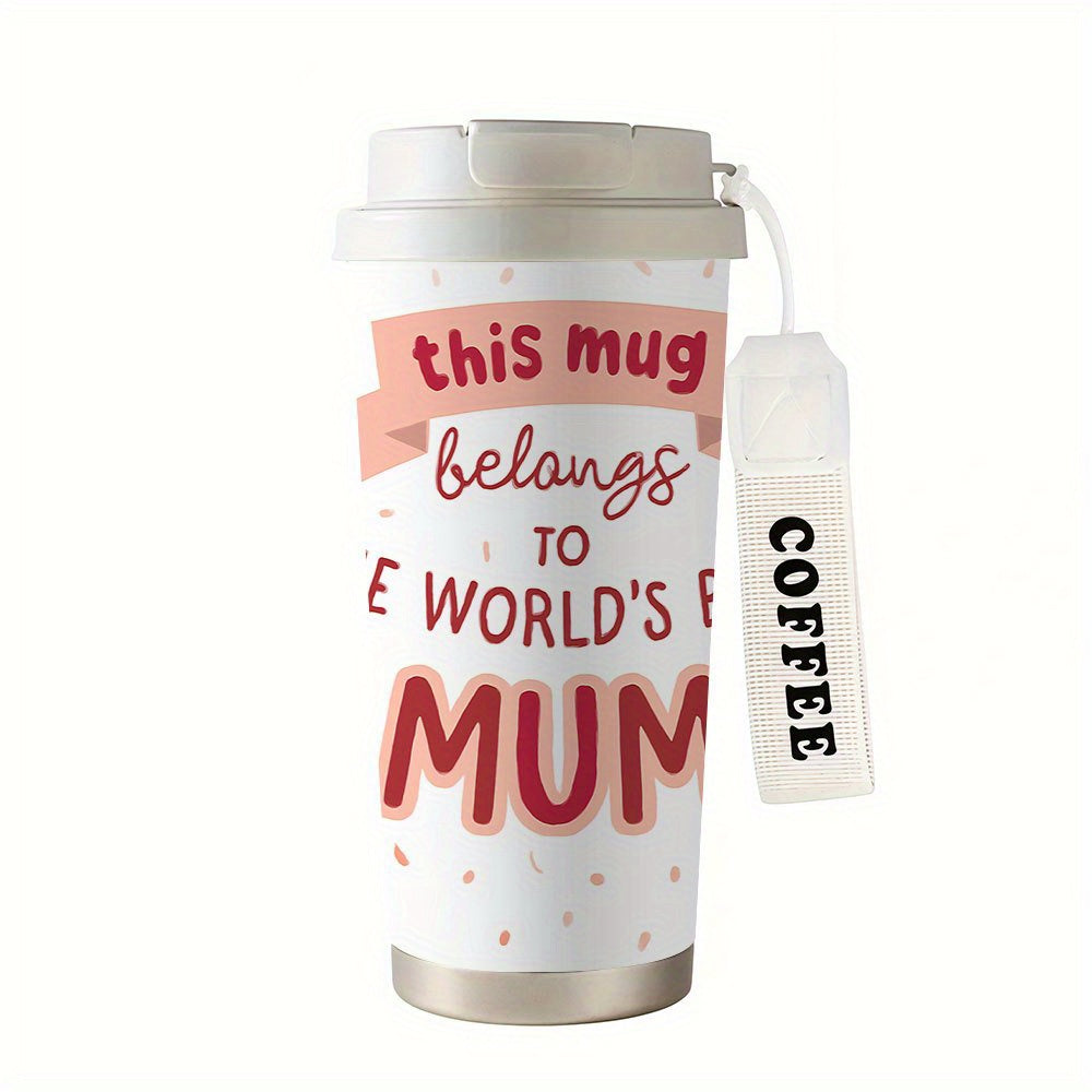Resemugg för kvinnor – Världens bästa mamma – Personlig och praktisk kaffemugg för resor och vardag