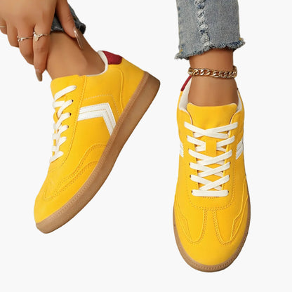Dam Sneakers Retro Stil Färgblock Vardagsskor