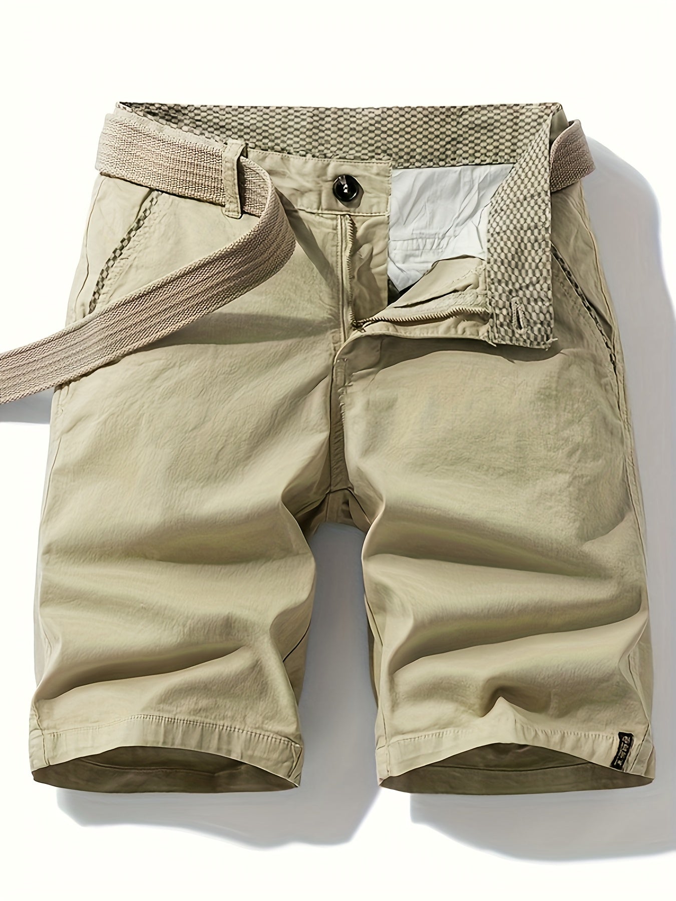 Herr Bermuda Shorts med Bälte – Avslappnad Stil för Sommar och Fritid