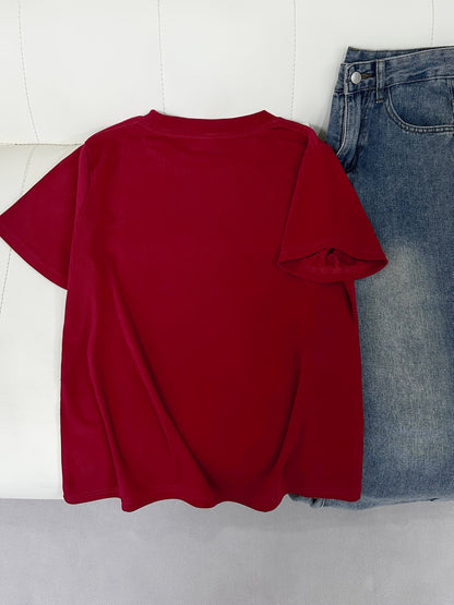 Dam Pyjamaset med T-shirt och Rutiga Byxor för Sommar, Söt Stil, Kort Ärms Pyjamas