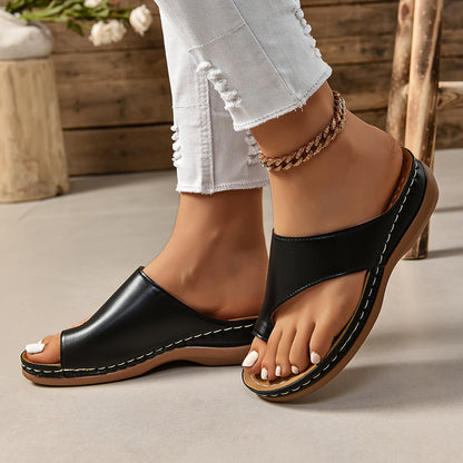 Damsandaler med kilklack för vardag och semester – modern slip-in design, ergonomisk komfort