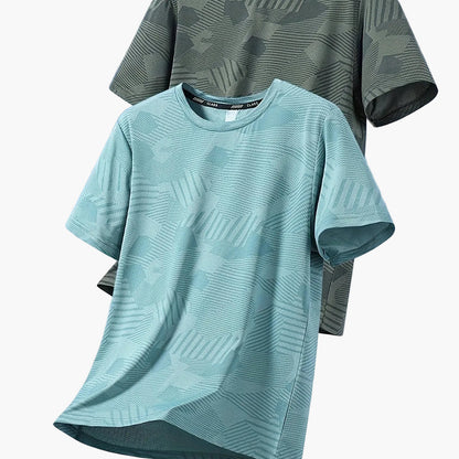 Herr T-shirt Set – Avslappnad Tropisk Stil, Perfekt för Vardagsbruk och Semester