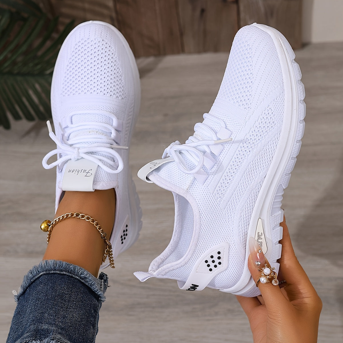 Dam Sneakers Sportiga Promenadskor Låg Modell för Vardag och Träning