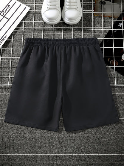 Herrshorts med grafiskt mönster och avslappnad streetwear-stil för vardagsbruk