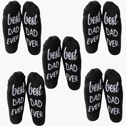 Herrsockor med text – Best Dad Ever – Rolig present till pappa, vardags- och hemmabruk