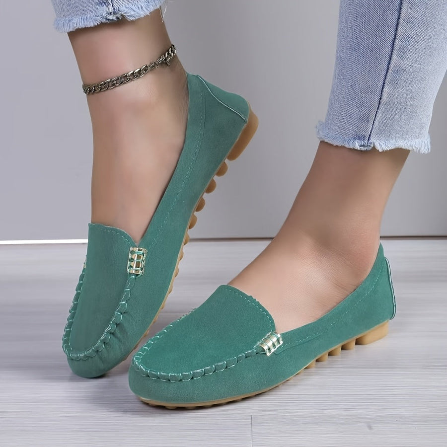 Damloafers för vardag och fritid – Klassiska mockasiner med komfortsula