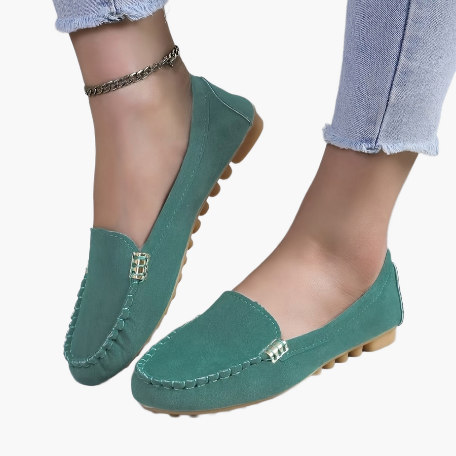 Damloafers för vardag och fritid – Klassiska mockasiner med komfortsula