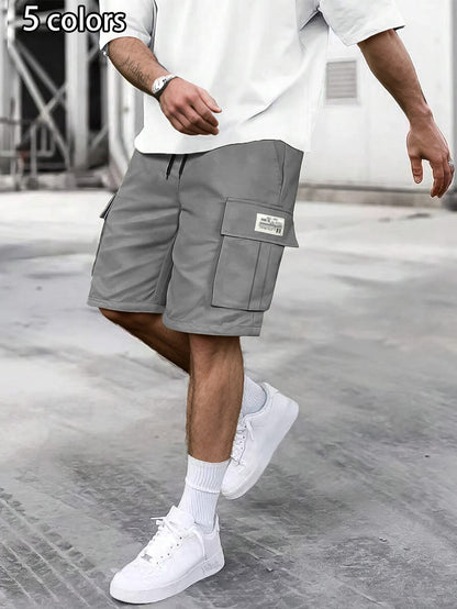 Herr Cargo Shorts Med Fickor – Avslappnad Urban Stil För Vardag och Träning