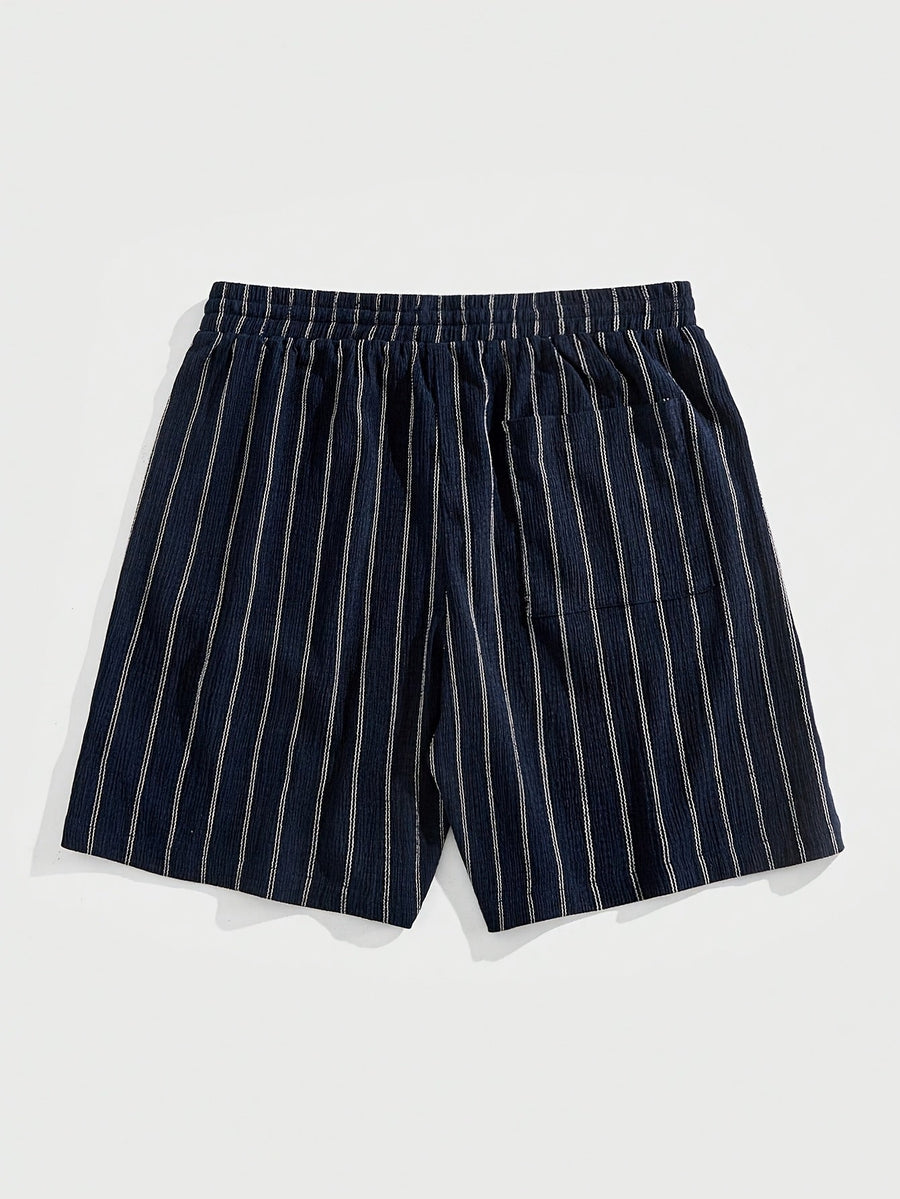 Herr Shorts med Smala Ränder – Avslappnad och Trendig Stil för Fritid eller Sport