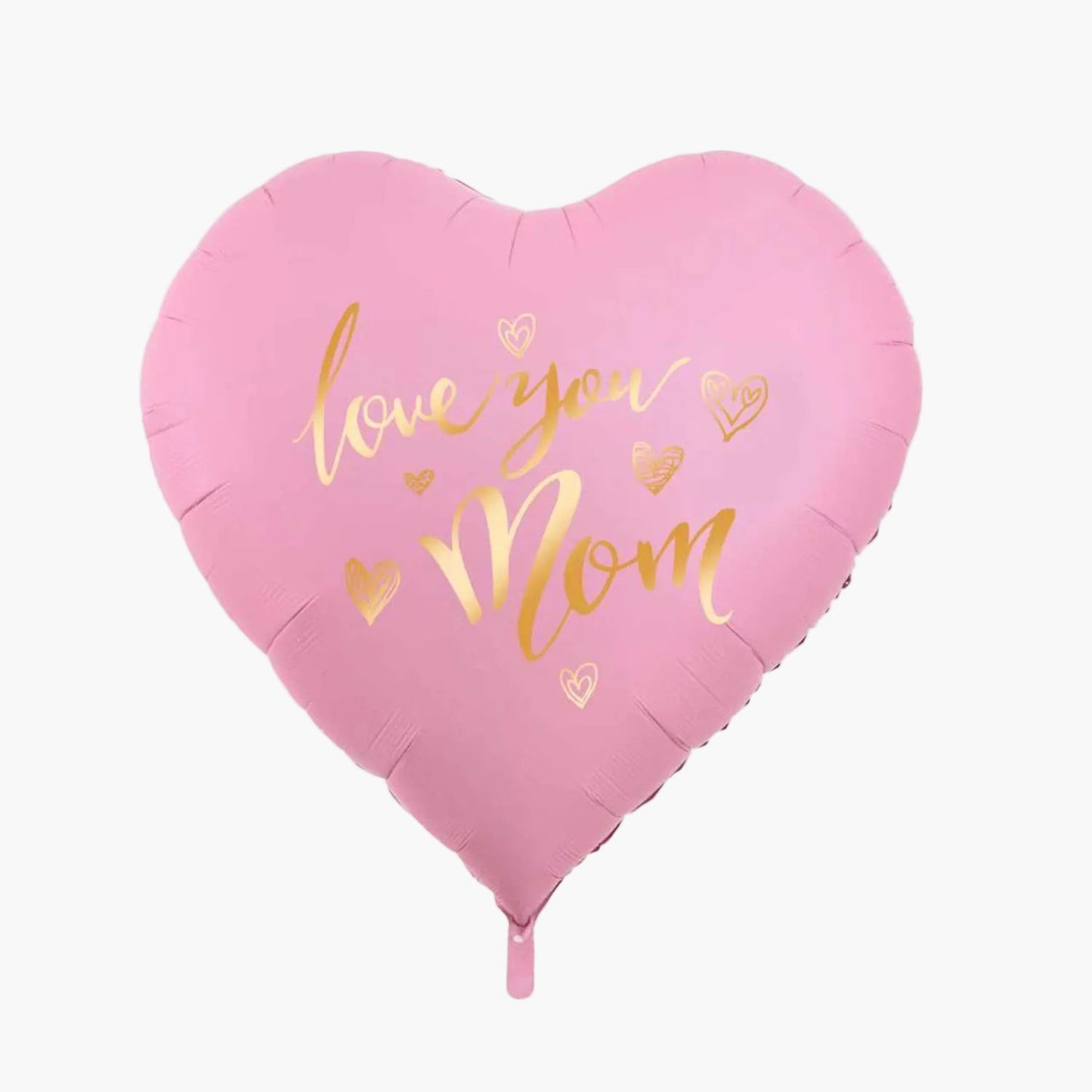 Jättehjärtformad ballong med text 'Love You Mom' – Perfekt present till mamma och festdekoration