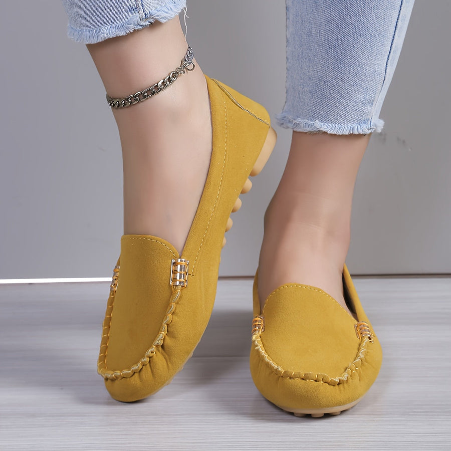 Damloafers för vardag och fritid – Klassiska mockasiner med komfortsula