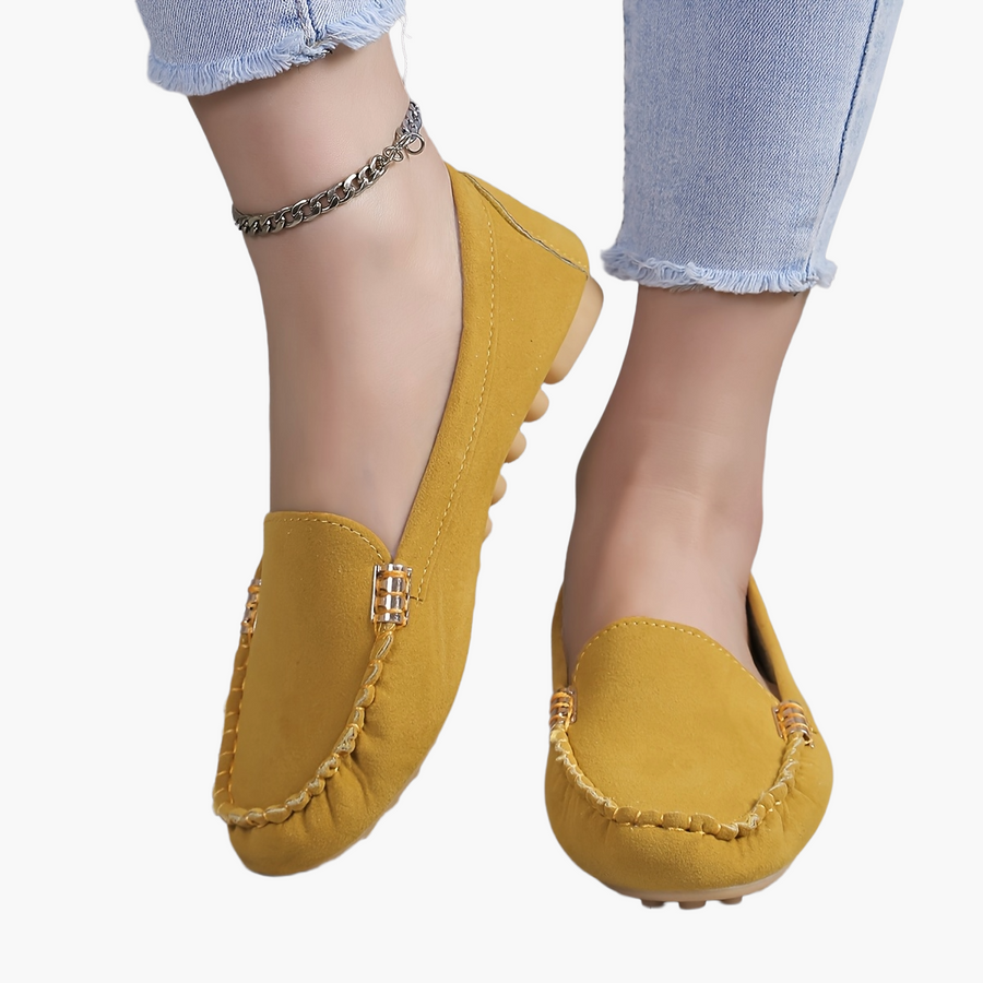 Damloafers för vardag och fritid – Klassiska mockasiner med komfortsula