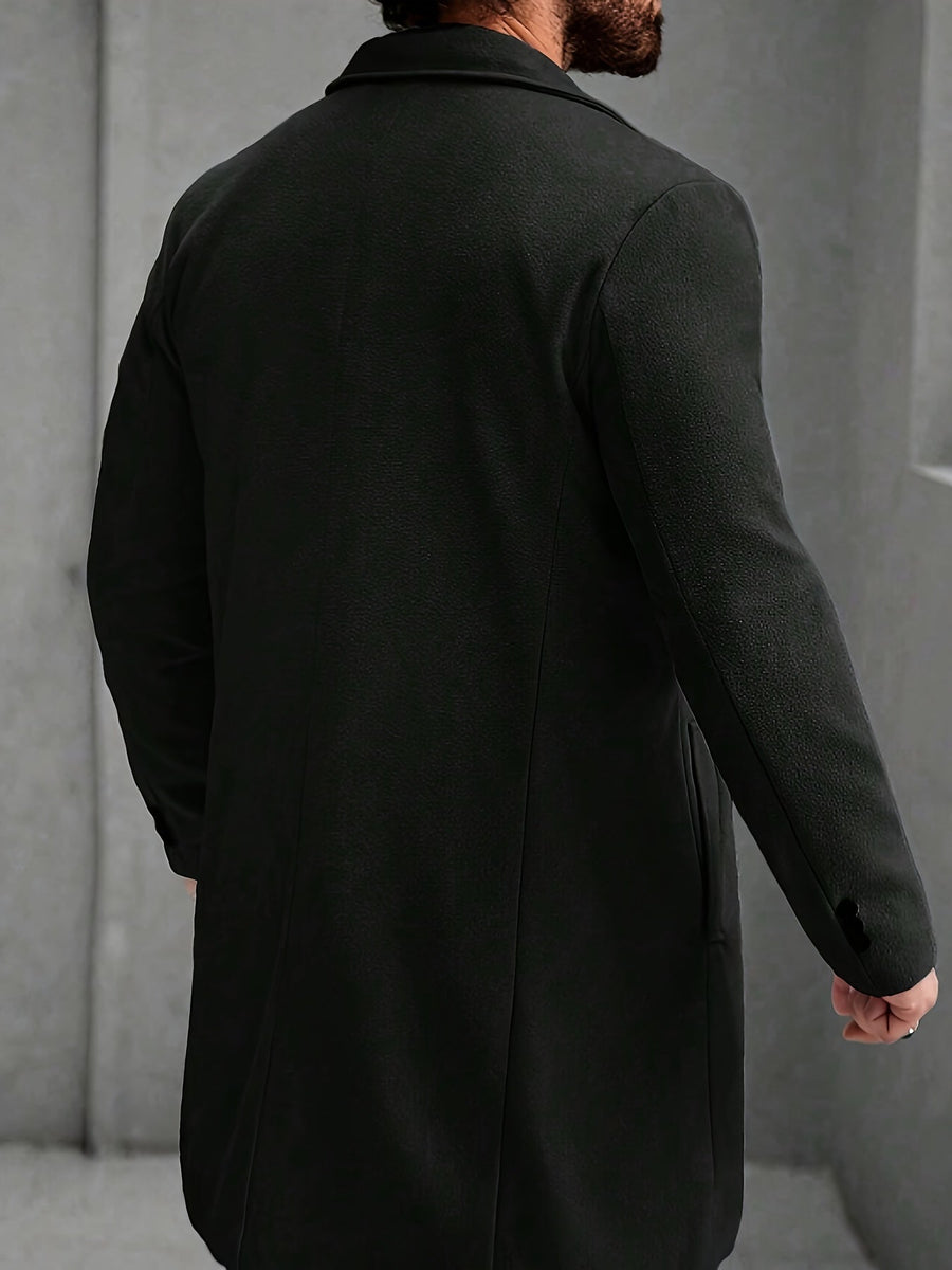 Herrkappa i lång modell med slag och knäppning