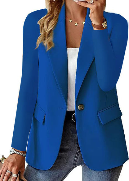 Damkavaj i klassisk britisk stil – Elegant vardagsblazer för kontor och fest