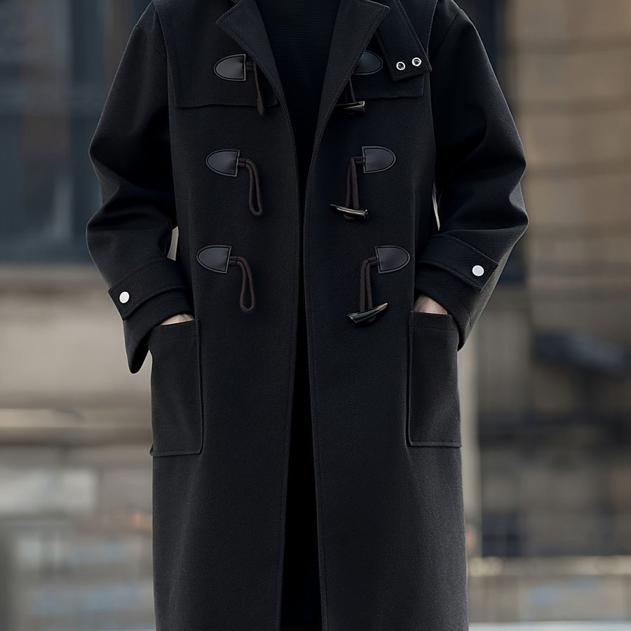 Herr Dufflecoat med Luva och Kneppknäppning