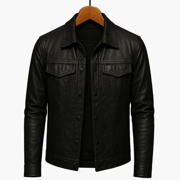 Herrjacka – Klassisk Moto-Stil för Modern och Självsäker Look