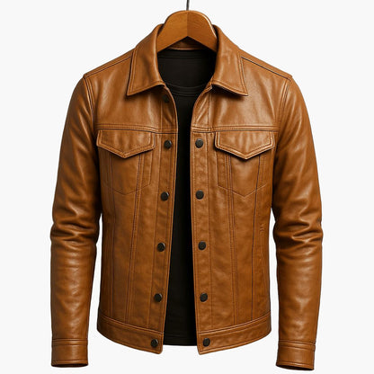 Herrjacka – Klassisk Moto-Stil för Modern och Självsäker Look