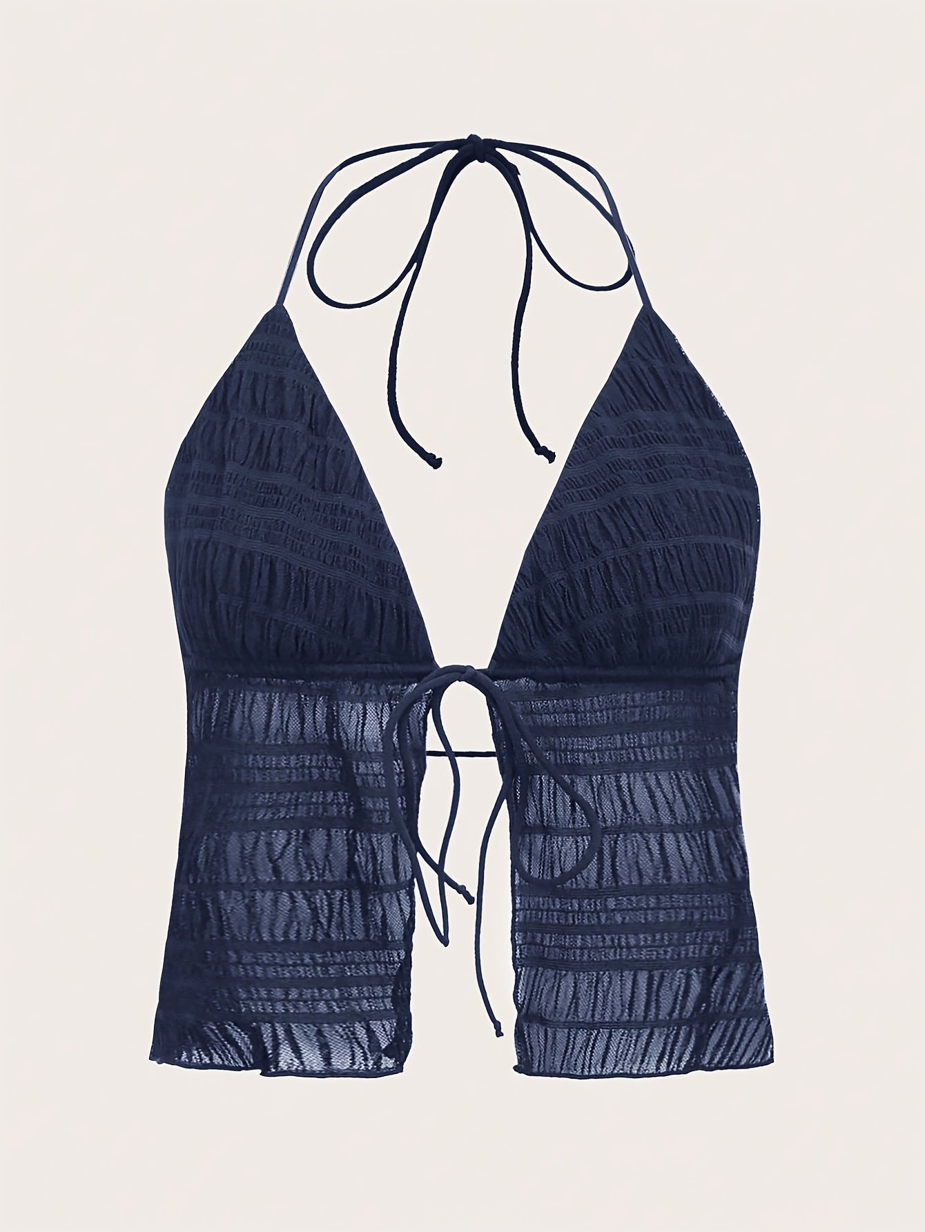 Dam Halterneck Ruched Party Camisole Topp – Trendigt Festmode