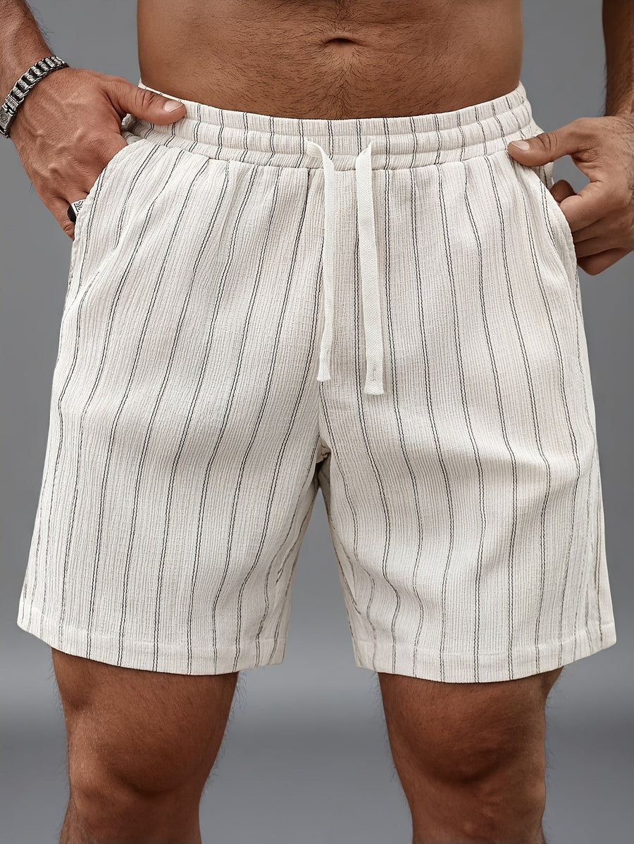 Herr Shorts med Smala Ränder – Avslappnad och Trendig Stil för Fritid eller Sport