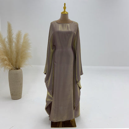 Dam Kaftan Festklänning Elegant Långärmad Lös Passform