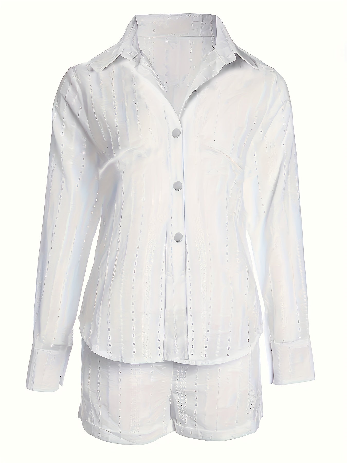 Dam Set Blus och Shorts – Trendig Sommarlook för Fritid och Semester