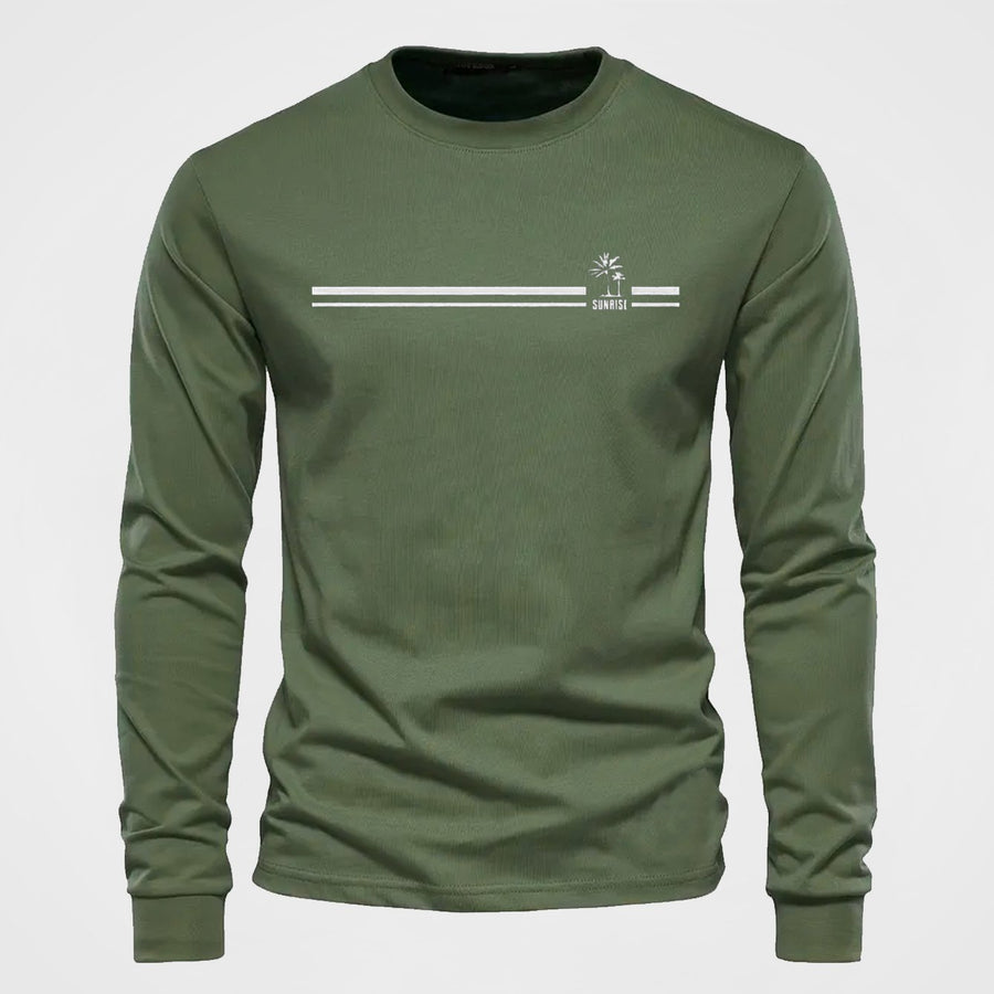 Långärmad T-shirt med tryck och rund halsringning