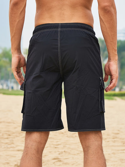 Herr Badshorts med Innerbyxa – Sportig Bermuda för Strand och Simning