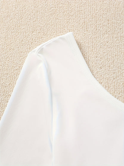 Dam Elegant Off-Shoulder Topp och Slacks Set – Perfekt för Vardagsbruk och Fest