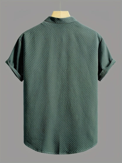 Herr Skjorta Kortärmad Casual Med T-shirt Layered Look, Perfekt För Sommar