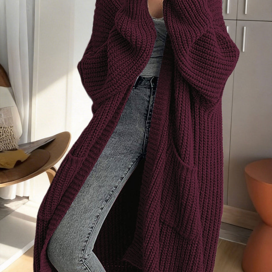 Women's Oversized Longline Knit Cardigan