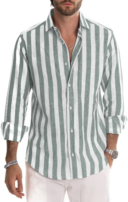 Elliott – T-shirt med polo-krage och ränder