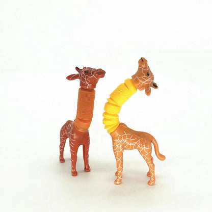 Barnleksak Giraff, Sugekopp & Teleskopisk Rör, Fidget Deformation, Pedagogisk Stressleksak