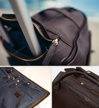 Herr Elegant Duffle Plaggväska Resväska Multifunktion för Affärsresor och Weekend