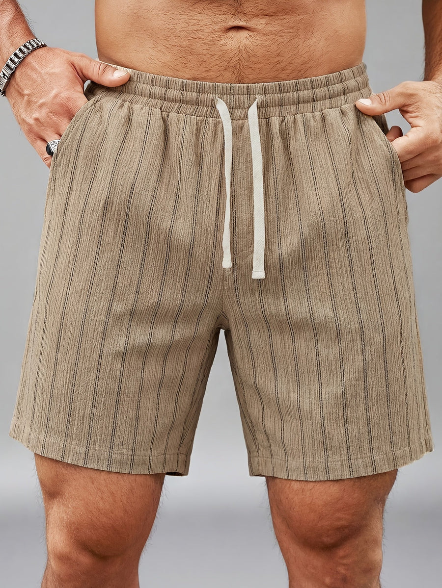 Herr Shorts med Smala Ränder – Avslappnad och Trendig Stil för Fritid eller Sport
