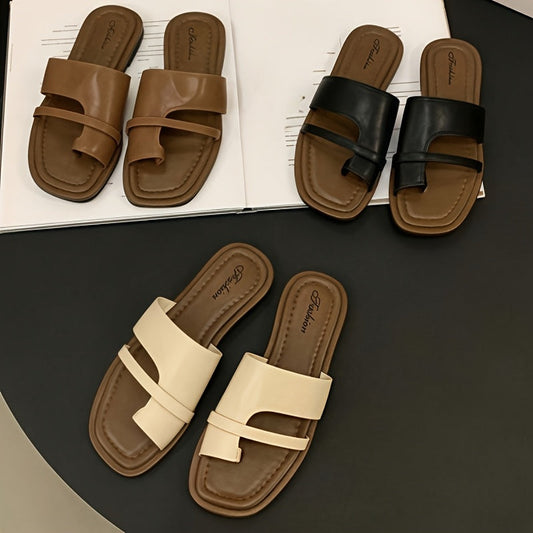 Dam Sandaler Platta Slip-in Sommarskor för Vardag och Semester