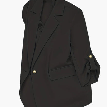Dam Blazer Casual Vår/Sommar Kavaj med Enkelknäppning och Modern Design