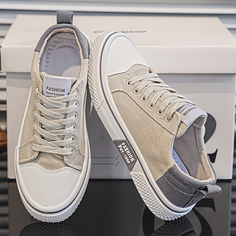 Herr Sneakers Låg Modell Retro Skatestil – Mode och Komfort för Vardagsbruk