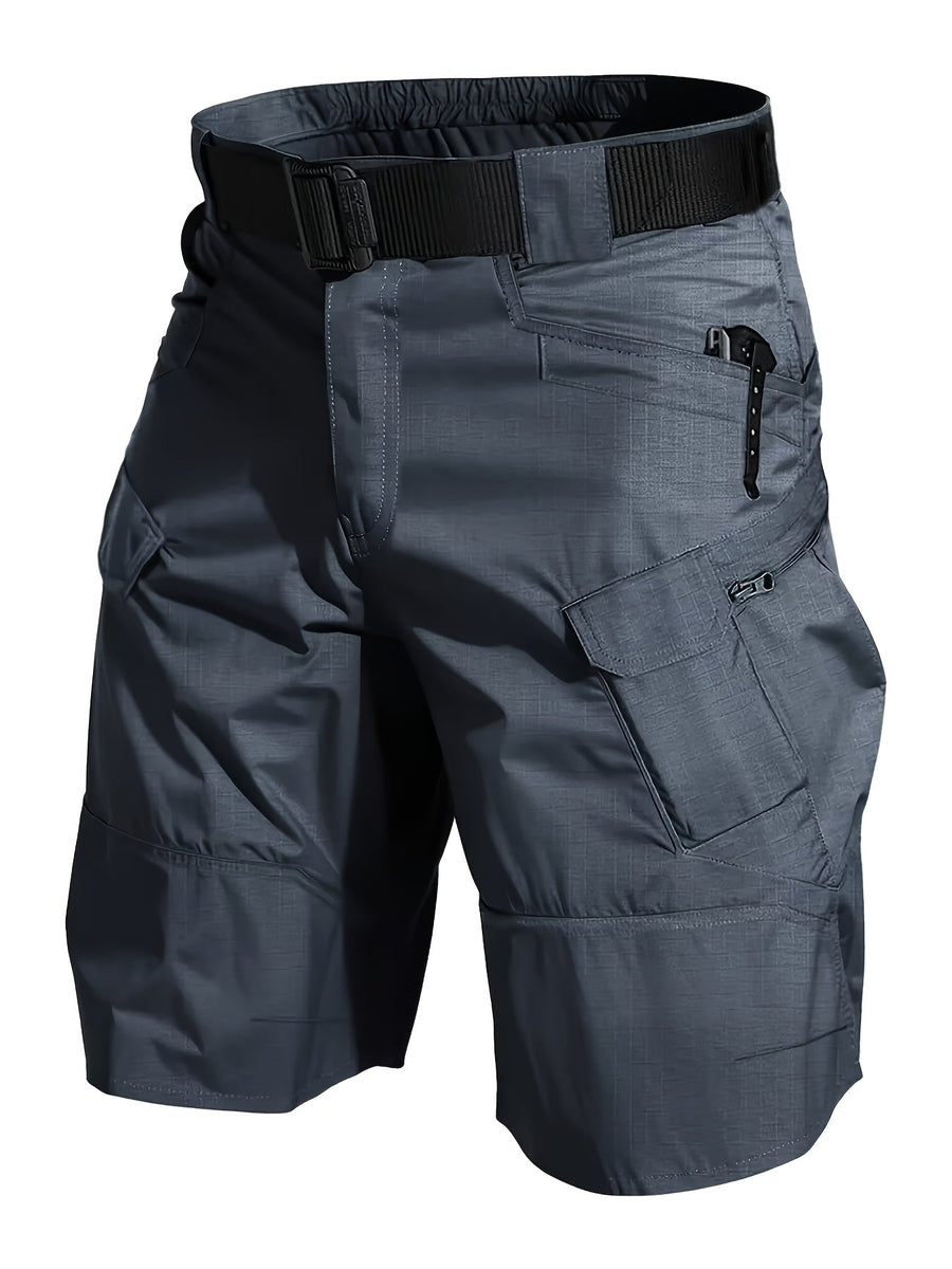 Herrar Taktiska Shorts med Flera Fickor och Bälte – Perfekta för Vandring & Utomhusaktiviteter