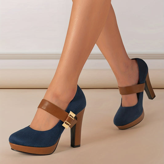 Dam Elegant Mary Jane Pumps med Hög Klack för Fest och Vardag