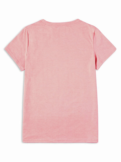 Dam T-shirt med blomstertryck – avslappnad stil för vardag och sommar