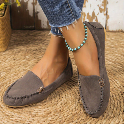 Damloafers för vardag och fritid – Klassiska mockasiner med komfortsula