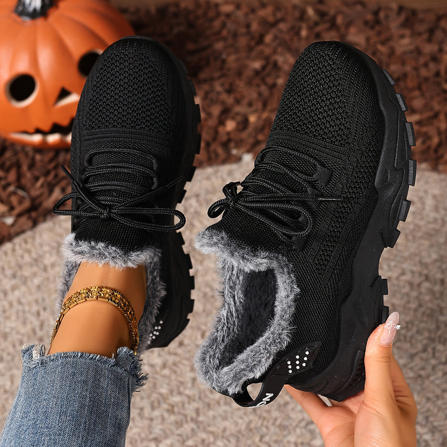 Röda Damsneakers med Fodrad Kant och Snörning