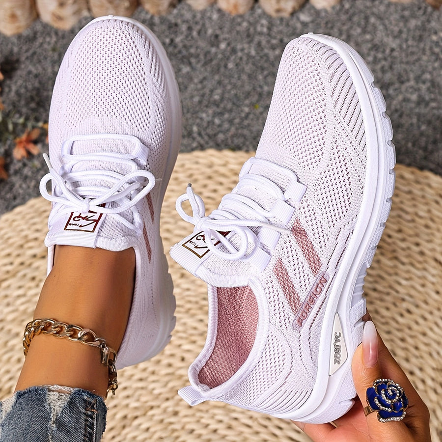Dam Sneakers Sportiga Låga Löparskor Vardagsstil