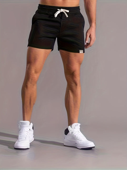 Herr Shorts Sportiga Träningsshorts med Snörning – Perfekt för Gym och Aktiv Livsstil
