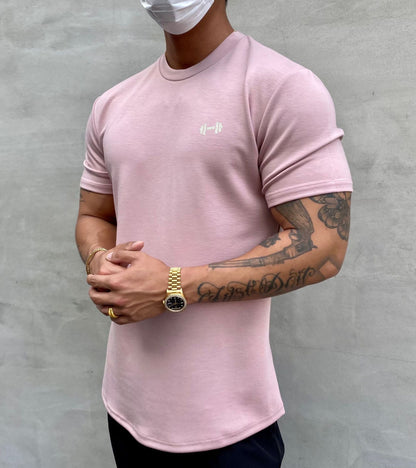 Donald – Amerikansk Slim Fit Muskel Rundad Hem T-shirt med Korta Ärmar