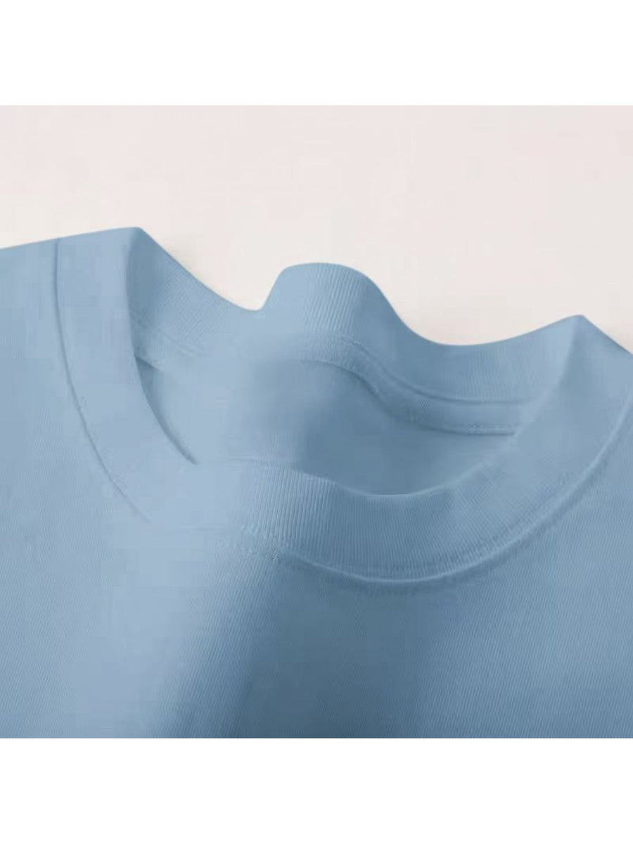 Herr Långärmad T-shirt med Rund Hals och Linjemönster