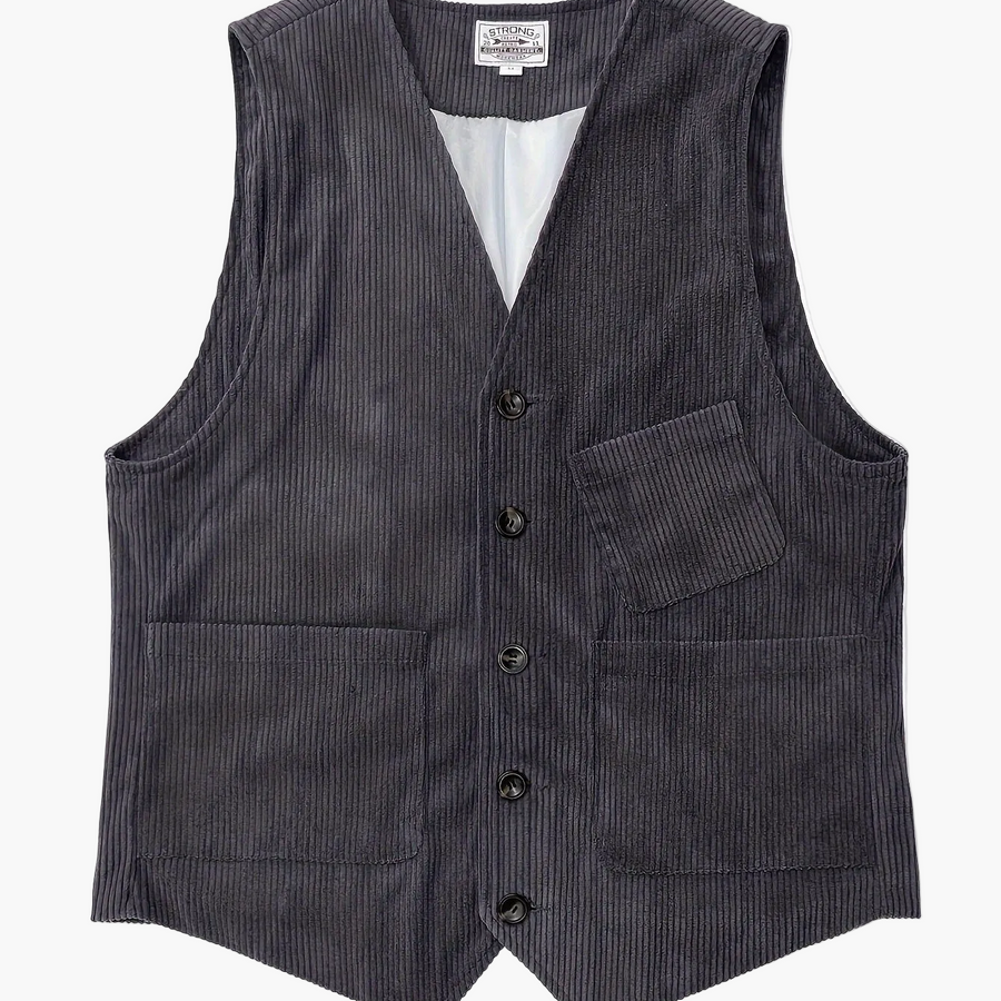 Herrväst i klassisk workwear-stil – elegant och mångsidig väst för arbete och fritid