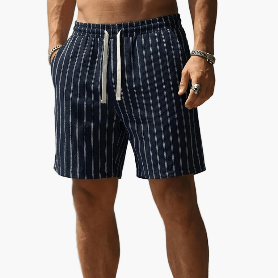 Herr Shorts med Smala Ränder – Avslappnad och Trendig Stil för Fritid eller Sport