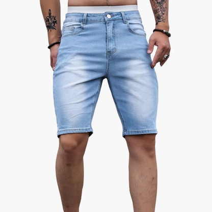 Herr Bermudashorts Skinny Jeans – Trendiga Kortbyxor för Sommar och Fritid